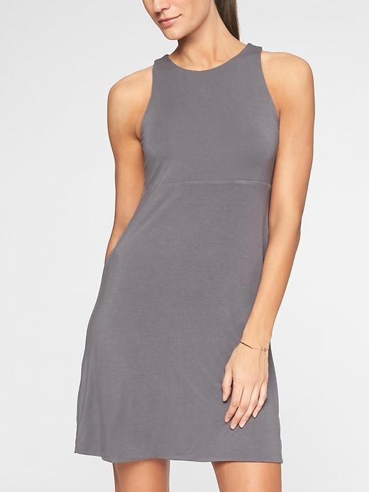 Athleta Womens Reversible Santorini Dress Silver Bells/ Silver Grey Size Xs