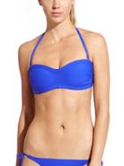 Athleta Womens Molded Bandeau Bikini Size L - Caspian Blue