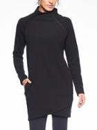Athleta Womens Cozy Karma Asym Sweatshirt Dress Black Size Xxs