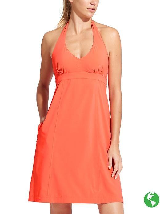 Athleta Womens Pack Everywhere Dress 2 Size 14 Petite - Light Coral Sunset