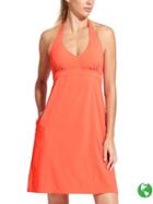 Athleta Womens Pack Everywhere Dress 2 Size 14 Petite - Light Coral Sunset