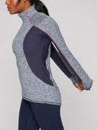 Athleta Womens Colorblock Running Wild Half Zip Size L - Navy Heather