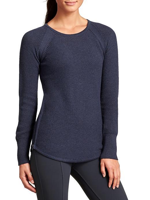 Athleta Womens Varsity Sweater Size Xl - Dress Blue Heather