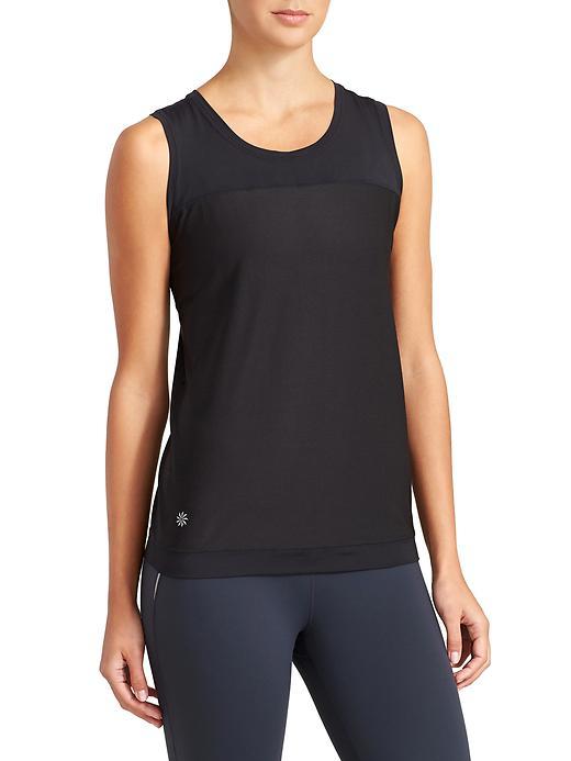 Athleta Womens Mobilize Mesh Tank Size Xxs - Black