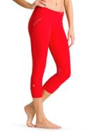 Athleta Womens Relay Capri Size L - Saffron Red