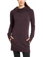 Athleta Womens Blissful Hoodie Dress Size L Tall - Wild Raisin Heather