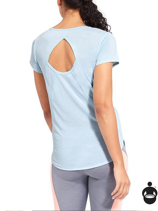 Athleta Womens Repetition Tee Size M - Blue Tint
