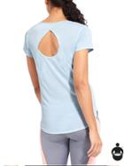 Athleta Womens Repetition Tee Size M - Blue Tint