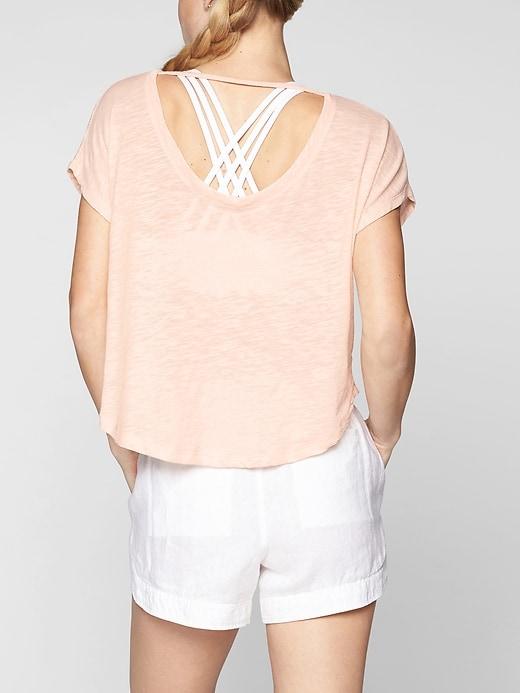 Athleta Womens Organic Daily Tee Ballerina Gown Size L