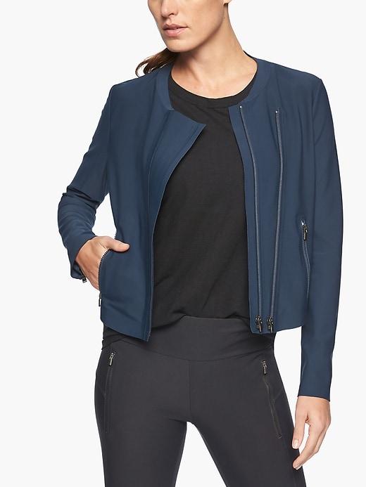 Athleta Womens Stellar Jacket Navy Size S