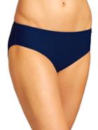 Athleta Womens Shirred Full Tide Bottom Size M - Dress Blue
