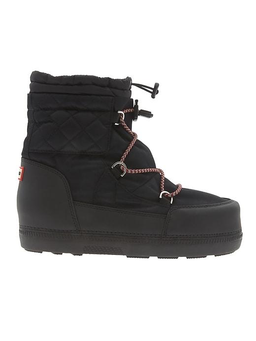 Athleta Womens Original Snow Short Quilted Boot By Hunter Black Size 10