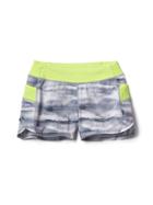 Athleta Printed Record Breaker Short Size L/12 - Grey Wispy