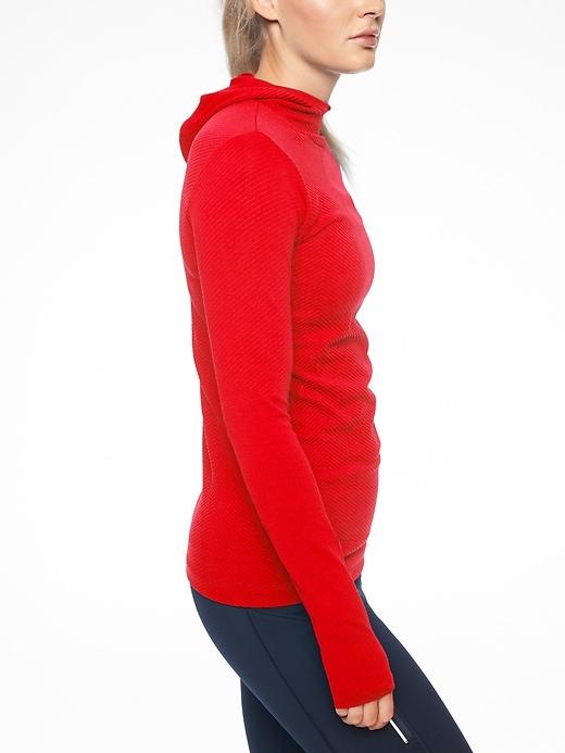 Athleta Womens Flurry Scuba Hoodie Long Sleeve Radiant Red Size Xs