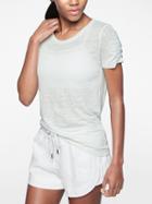 Athleta Womens Linen Ruched Tee Spring Mint Size Xxs