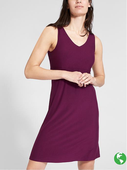 Athleta Womens Solid Santorini 2 Dress Size L Tall - Beach Plum