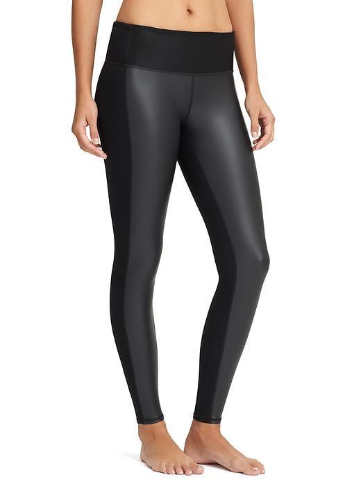 Athleta Womens High Rise Gleam Tight 2.0 Size S Tall - Black