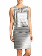 Athleta Womens Stripe Vida Dress Size L - Bright White