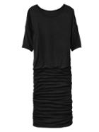 Athleta Womens Solstice Tee Dress Size L Tall - Black