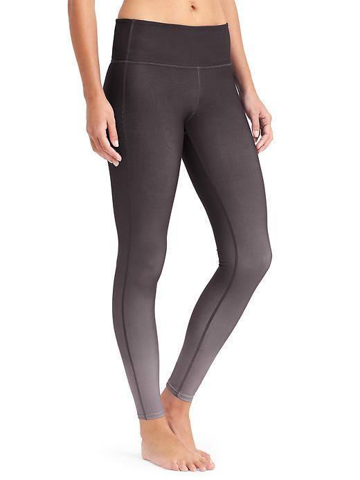 Athleta Womens High Rise Fadeout Chaturanga Tight Size L - Black