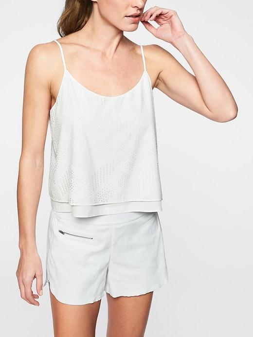 Athleta Womens Fws Perforated Cami Sea Salt Size Xxs