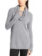 Athleta Womens Cashmere Cascade Sweater Size L - Light Grey Heather