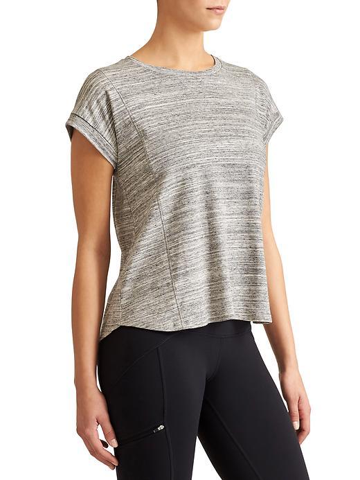 Athleta Womens Valley Tee Size L - Grey Heather