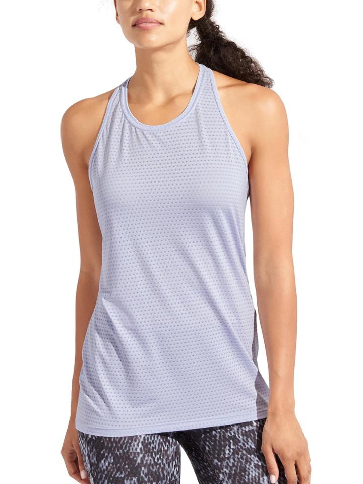 High Neck Dot Mesh Chi Tank