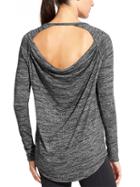 Athleta Womens Open Pose Top Size L - Charcoal Heather