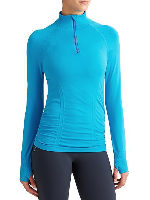 Athleta Womens Fastest Track Half Zip Size L - Flash Blue