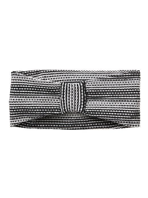Athleta Womens Eyelet Seamless Headband Size One Size - Black/bright White