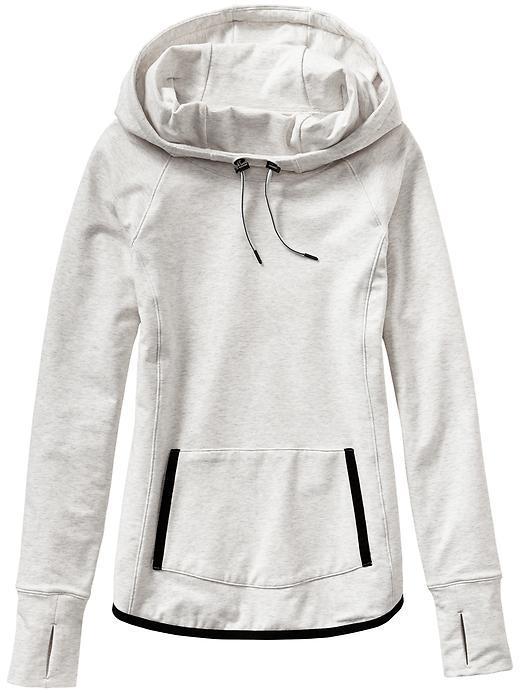 Athleta Womens Sentry Hoodie Sweatshirt Size L - White Heather