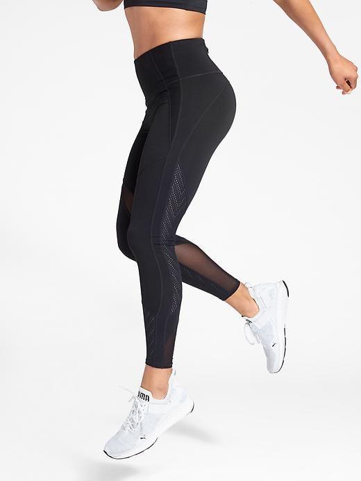 Athleta Womens High Rise Precision 7/8 Tight Black Size L