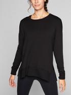 Athleta Womens Coaster Luxe Sweatshirt Black Size Xxs