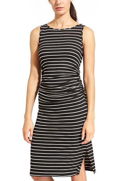 Athleta Womens Sunkissed Stripe Dress Size M - Black Stripe