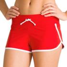 Athleta Kata Swim Short - Saffron Red/ White