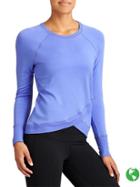 Athleta Womens Criss Cross Sweatshirt Size Xl - Baja Blue