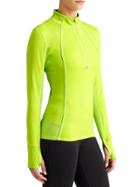 Athleta Womens Plush Tech Half Zip 3.0 Size L Tall - Lime