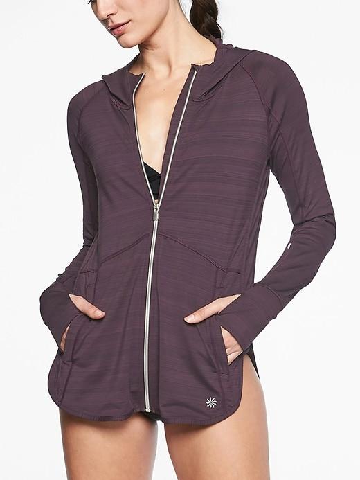 Athleta Womens Baja Upf Jacket Wild Raisin Size S