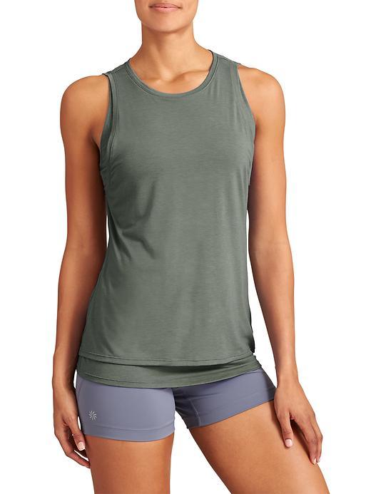 Athleta Womens Essence Double Tank Size 1x Plus - Jasper Green