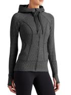 Athleta Womens Space Dye Strength Hoodie 2 Size 1x Plus - Black Space Dye