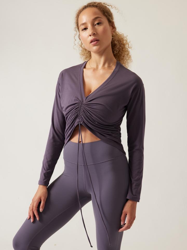 Crossover Ruched Top