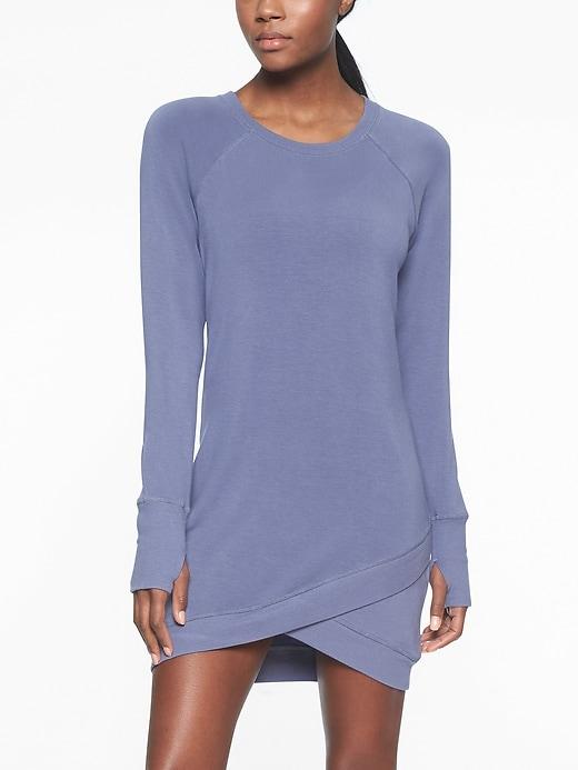 Athleta Womens Criss Cross Dress Stormy Sky Size S