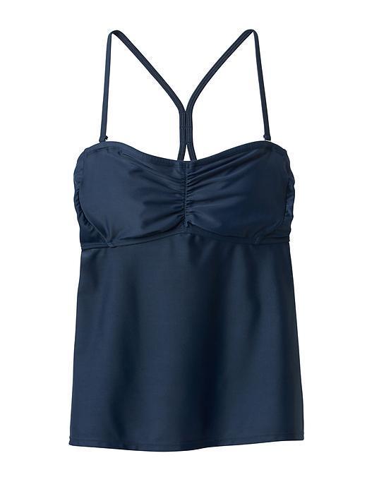 Athleta Womens Bandeau Tankini Size 32b/c Tall - Dress Blue