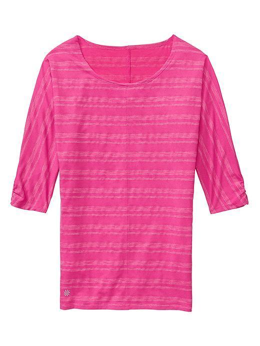 Athleta Womens Shimmer Stripe Dory Dolman Size Xxs - Light Brilliant Magent