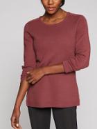 Athleta Womens Thermal Honeycomb Sweater Brick Red Size Xl