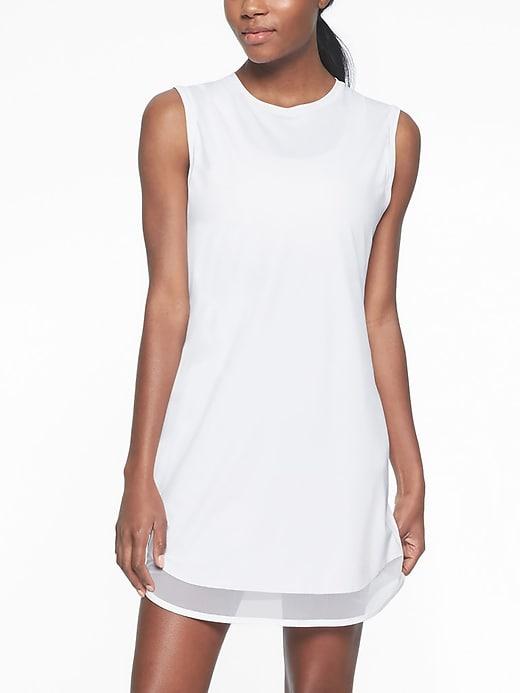 Athleta Womens Sunlover Upf Dress Bright White Size Xl