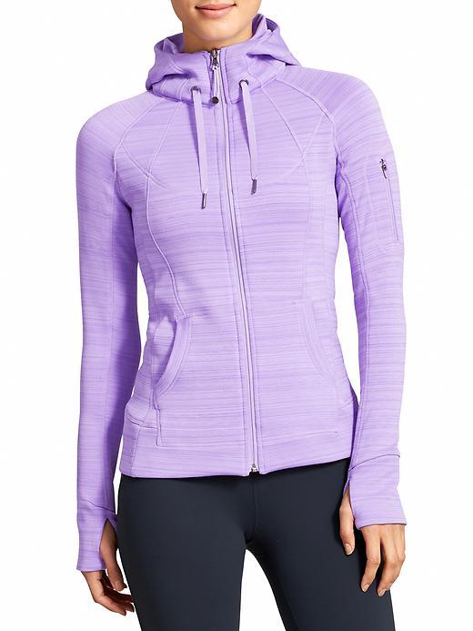 Athleta Womens Striped Strength Hoodie Size 2x Plus - Light Violet
