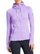 Athleta Womens Striped Strength Hoodie Size 2x Plus - Light Violet