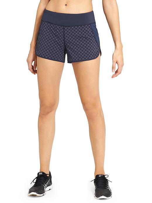 Athleta Womens Reflective Track This Run Short Size L - Navy